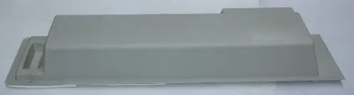 Graue Abdeckung für das Stop-Ventil, passend für Daikin Altherma H Hybrid. Die Abdeckung hat eine flache Form und ist einfach gestaltet.